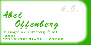 abel offenberg business card